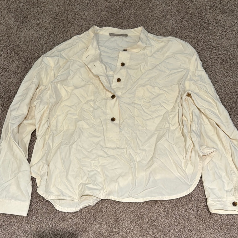 Everlane Ivory Button-Up Blouse
